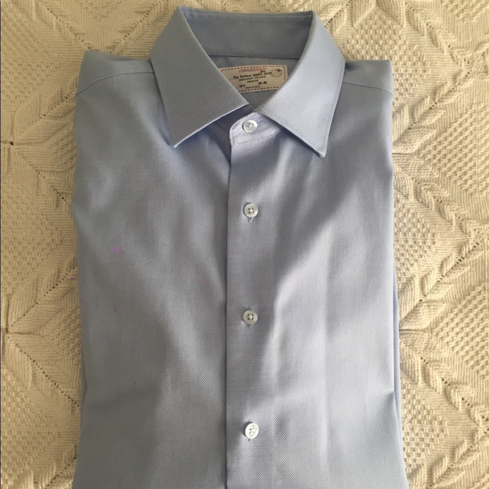 Blue long sleeve dress shirt